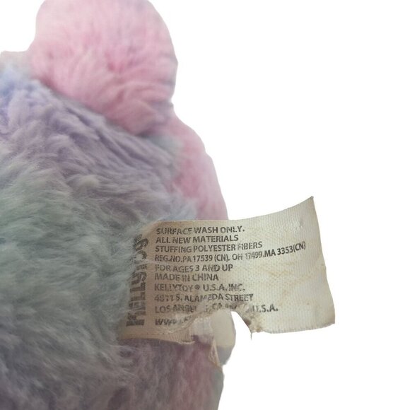 Kellytoy Kitty Cat Plush Pastel Rainbow Tie Dye Stuffed 11 Inch - Picture 6 of 6